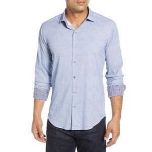 NWT Bugatchi Shaped Fit Button-up Sport Shirt